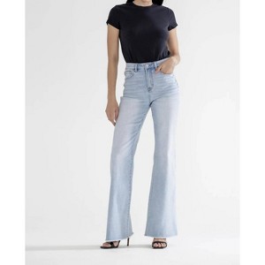 Women's Super High Rise Vintage Flare Jeans - mica denim - 1 of 4