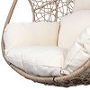 Nestfair 46.5" Wicker Patio Swing Egg Chair Beige - 4 of 4