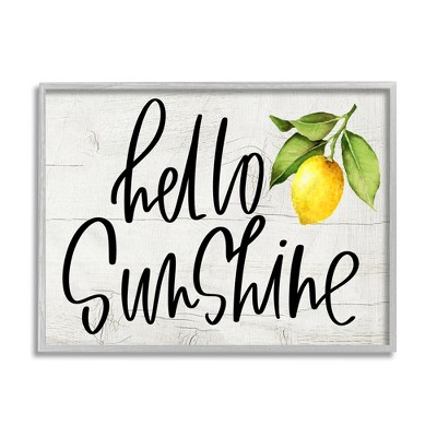 Stupell Industries Hello Sunshine Expression Soft Country Lemon Branch