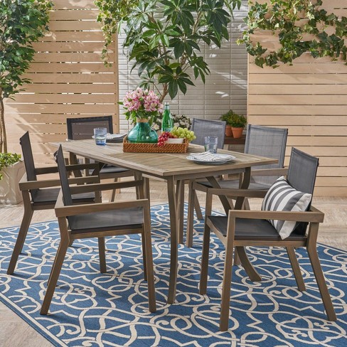 O'shanter 7pc Acacia Dining Set - Christopher Knight Home : Target