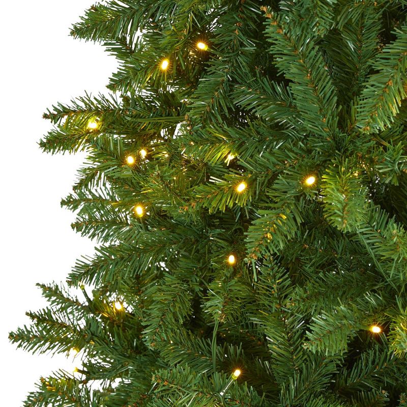 9ft Nearly Natural Pre-Lit LED Slim Mountain Pine Artificial Christmas Tree Clear Lights, 4 of 10