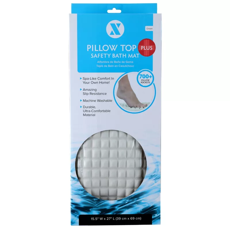 Cushioned Pillow Top Non-slip Rubber Bathtub Mat - Slipx Solutions : Target