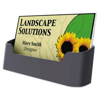 UNIVERSAL Business Card Holder Capacity 50 3 1/2 x 2 Cards Black 08109