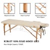 YOUNIKE 2 Folding Massage Table Lash Bed 23.6 Inches Width Wooden Portable Massage Bed with Armrests Esthetician Spa Tattoo Table - 4 of 4