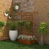 Gulches 63" x 21.75" x 72" Wood Planter with Trellis, Raised Garden Bed Privacy Screen for Climbing Plants - 2 of 4