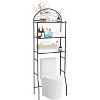 3 Tier Over The Toilet Storage Shelf, Heavy Duty Metal Bathroom Organizer Above Toilet, Space Saving Bathroom Shelves Racks for Small Spaces - 4 of 4