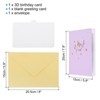 Unique Bargains Butterfly Flower Thickened Paper 3D Funny Birthday Cards for Best Friends Gift - 2 of 4
