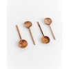 Slickblue Olive Wood Teaspoon Set, Hand Carved Wooden Coffee Spoons with Fabric Storage Pouch, 4 Piece - 2 of 4