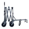 FURNIinspire Wheelbarrows And Lawn Carts Collapsible Folding Wagon, Foldable Beach Wagon, Garden Cart, Yard Cart, Black, 49.02"*22.05"*35.04" - 4 of 4