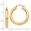Black Bow Jewelry 4mm x 30mm 14k Yellow Gold Classic Round Hoop Earrings - 4 of 4