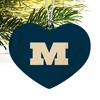 Millikin University Primary Logo Heart Love Wood Christmas Tree Holiday Ornament - 2 of 3