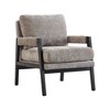 Chenille Upholstered Mid-Century Modern Accent Armchair with Removable Back Cushion, Soft Cushioned Seat and Solid Acacia Wood Frame - 3 of 4