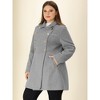 Agnes Orinda Women's Plus Size Winter Fashion Double Breasted with Pockets Warm Pea Coats - 3 of 4