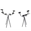 Transpac Metal 13.46 in. Black Christmas Matte Skinny Reindeer Candle Holder Set of 2 - 3 of 4
