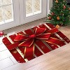 Lomsoe Red & Golden Bow Christmas Welcome Mat - Non-Slip Hand Washable Indoor/Outdoor Door Mat Christmas Gift. - 2 of 4