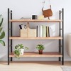 vidaXL Wall Shelf Light Brown 47.2 in.x23.6 in.x(0.8 in.-1.6 in.) Treated Solid Wood Oak - 2 of 4