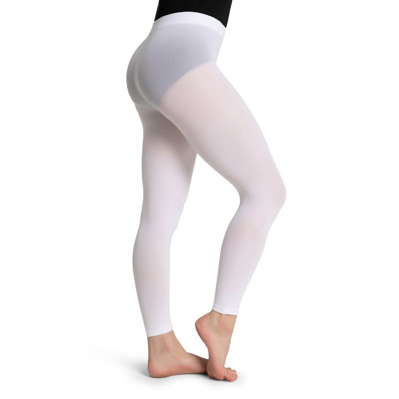 Capezio Women's Footless Tight w Self Knit Waist Band, 2 of 5