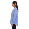Super Triple Goose Women’s Linen Long Sleeve Button-Down Shirt – Lightweight Casual Collared Top with Pocket - 2 of 4