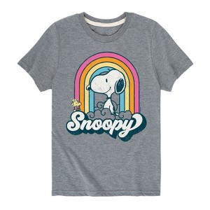 Boys' - Peanuts - Snoopy Rainbow Clouds Short Sleeve Graphic T-Shirt - 1 of 4