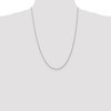 Black Bow Jewelry 1.5mm, 14k White Gold, Handmade D/C Solid Rope Chain Necklace - 2 of 4