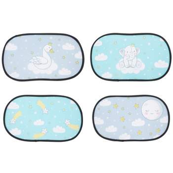 Okuna Outpost 4 Pack Car Side Window Sun Shade for Kids & Baby with UV Protection, 4 Designs