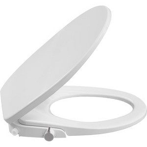 Non-Electric Elongated Bidet Toilet Seat with Self-Cleaning Dual Nozzles, Soft-Close Quiet Lid, Adjustable Water Spray, Easy Installation, White - 1 of 4