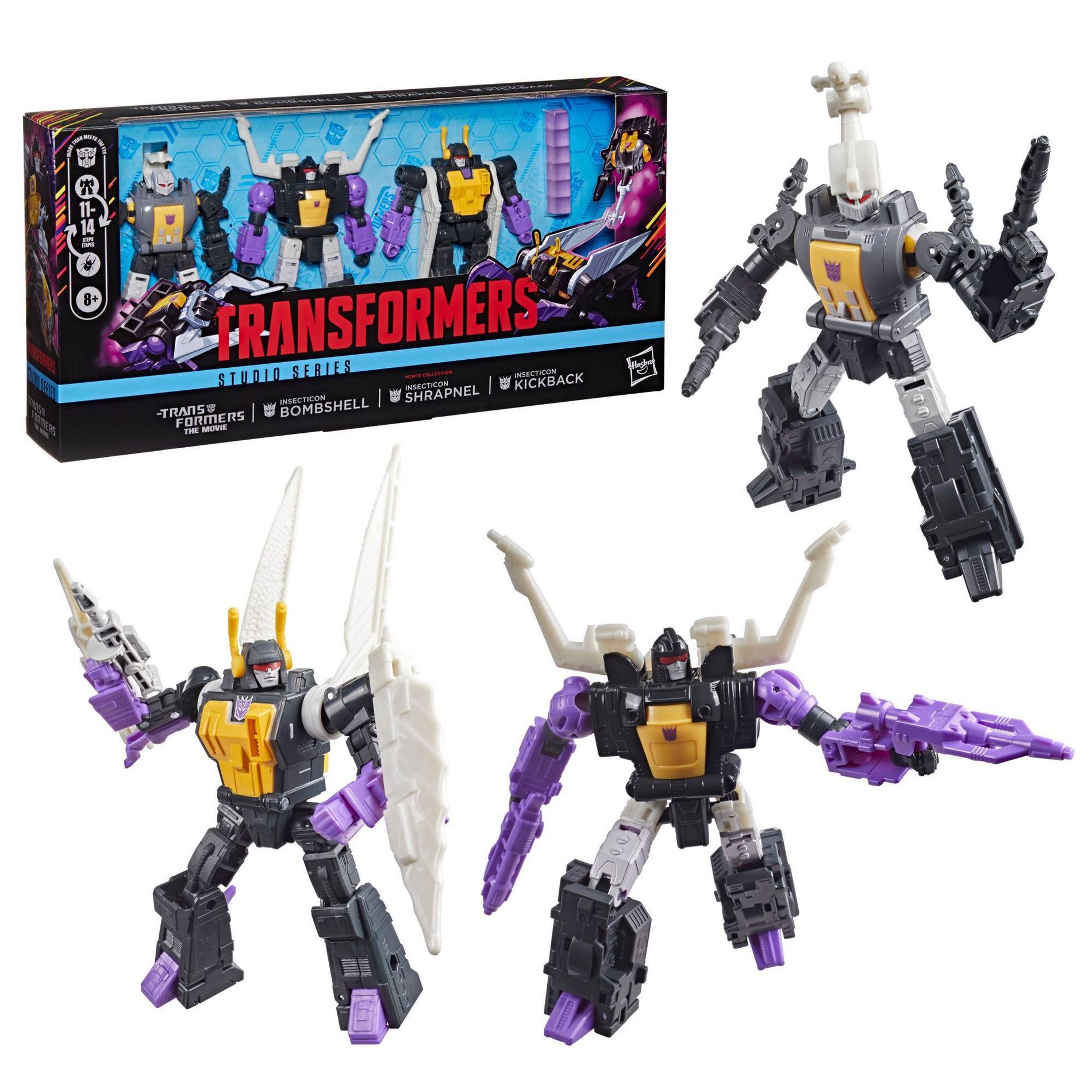 Transformers Studio Series The Transformers: The Movie MTMTE Collection Insecticon Bombshell, Insecticon Shrapnel, & Insecticon Kickback