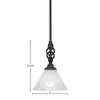 Toltec Lighting Elegante 1 - Light Pendant in  Dark Granite with 7" Italian Ice Shade - 2 of 2