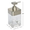 LunaLulinlk Metal and Glass Soap Pump, Clear with Silver Accent - 2 of 4