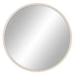 30" Distressed Metal Framed Wall Mirror White - Patton Wall Decor