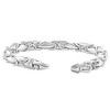 Pompeii3 Men's Polished Steel Single Tone Clasp 6.5mm Flexible Link  8.5 " Bracelet - 2 of 3