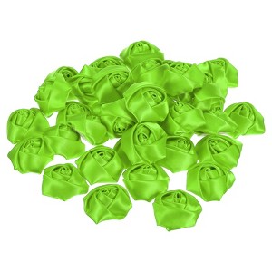 Unique Bargains Satin Fabric Decorative DIY Craft Embellishment Ribbon Roses 20 Pcs - 1 of 4