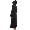 Arus Women's Hooded Turkish Terry Cotton  Robe Lightweight Ankle Length Bathrobe with Overlock Stitching - 3 of 3
