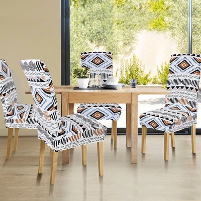 1 Pc Spandex Washable Dining Chair Slipcovers Multicolored  - PiccoCasa