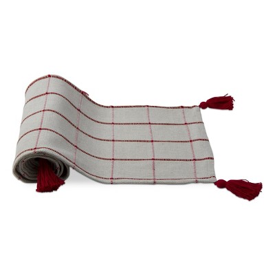 tagltd 14.5" x 72" Check Runner With Tassels