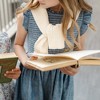 Hope & Henry Girls'  Flutter Sleeve Smocked Bodice Chambray Dress, Toddler - 4 of 4
