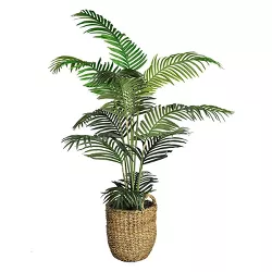60" x 36" Artificial Areca Palm in Basket with Handles - LCG Florals