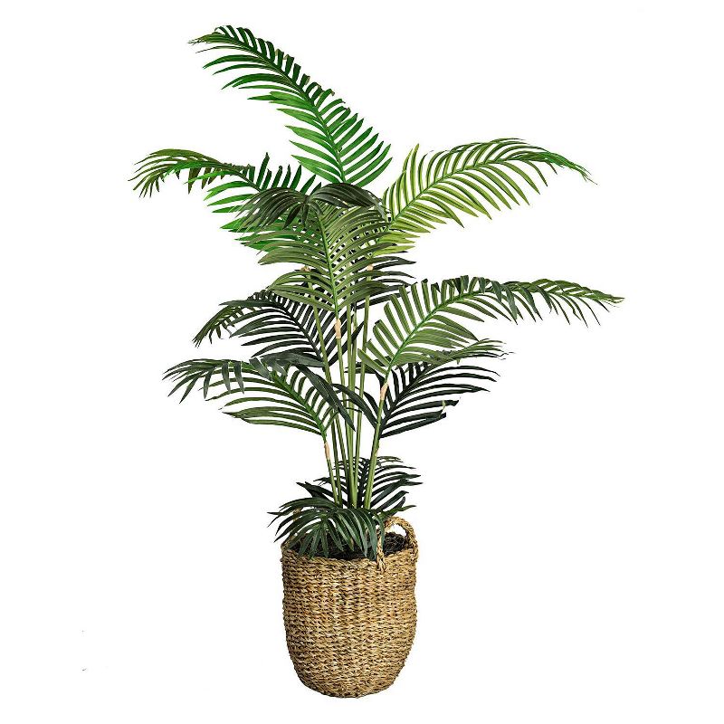 60&#34; x 36&#34; Artificial Areca Palm in Basket with Handles - LCG Florals, 1 of 12