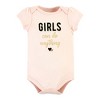 Hudson Baby Infant Girl Cotton Bodysuit and Pant Set, Cinnamon Hearts Short Sleeve - image 3 of 4