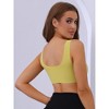 Allegra K Women's V-Neck Contrast Trim Comfort and Breathable Bralettes - 2 of 4