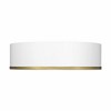 Z-Lite Arlo 4 - Light Flush Mount in  Matte White/Rubbed Brass - 4 of 4