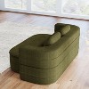 75 Inch 2-in-1 Beige Foldable Sofa with Multi Functional Blanket Chenille Floor folding sofa bed Floor Sofa Lounge Sofa for Living Room - 2 of 4