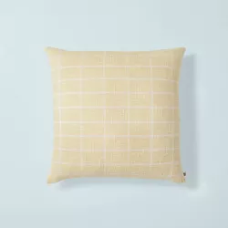 24"x24" Subway Tile Square Throw Pillow Ivory/Cream - Hearth & Hand™ with Magnolia