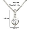 Geometric Drops Necklace, Minimalist and Unique Design, Unique Shiny Zirconite Pendant, Clavicle Necklace for Women - 2 of 4