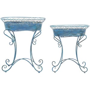 Hendrick Planters Set Of 2 - PAT5026 - Indoor/Outdoor -Safavieh - 1 of 4