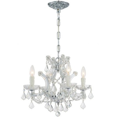 Crystorama Lighting Maria Theresa 4 - Light Chandelier in  Polished Chrome