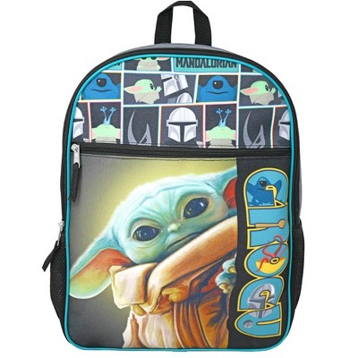 Star Wars Mandalorian Grogu 16" Boys School Backpack with pockets