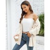 Womens Velvet Long Sleeve Button Down Shirts Casual Blazer Jacket Oversized Blouses Tops - 4 of 4