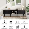 SEVOBAL TV Stands up to 70" TV with Storage Fluted Wood Living Room Media Console Entertainment Center with Cable Management, Black, 15"*60"*18.5" - 3 of 4