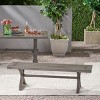 Coolbibila-Aluminum Dining Bench, Outdoor Bench, Bench With Rust-Resistant Material And X-Shaped Legs - 2 of 4